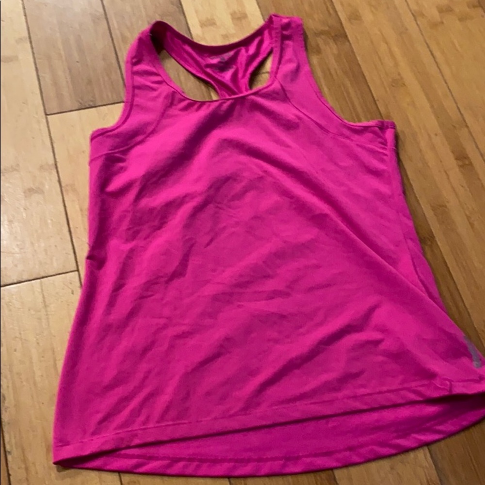 Hot pink dry fit tank top